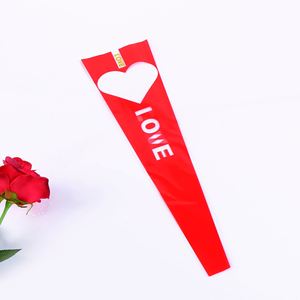 Papel de Envoltura de Flores con Diseño de Lujo, Paquete de 50 Unidades, Estampado de Corazones, Bolsa Individual para Flores, Ramo de Rosas - Product Image 6