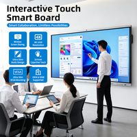 Tableau blanc interactif 75 pouces 4K UHD 20 points tactiles Intel Core I3/i5/i7 Android/Windows OS pour les conférences d'entreprise