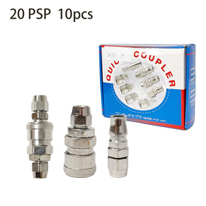 Conector Neumático de Acoplamiento Rápido PSP de Varios Tamaños, Rosca Macho de 1/2'', Conector de Manguera de Aire Estándar Industrial Japonés - Product Image 1