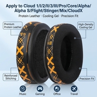 Pengganti Earpad Kulit Protein Cloud 1/I/2/II/3/III/Pro/Core/Alpha/Alpha S/Flight/Stinger/Mix/CloudX Peredam Kebisingan