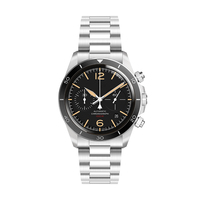NOUVEAU DESIGN ! Montre chronographe Sellita SW510 mécanique, lunette graduée bidirectionnelle avec échelle tachymétrique