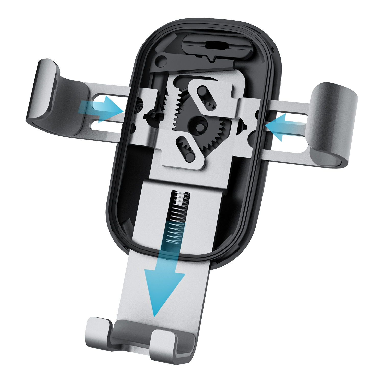 用于手机和平板电脑的新型通用重力夹车载手机支架通风口车载手机支架