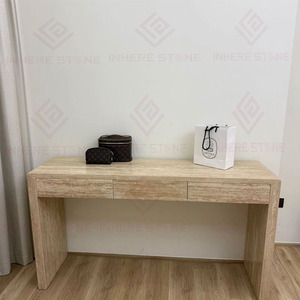 <span class=keywords><strong>Commode</strong></span> à 3 tiroirs <span class=keywords><strong>en</strong></span> travertin personnalisée, coiffeuse <span class=keywords><strong>en</strong></span> marbre naturel, bureau de maquillage, <span class=keywords><strong>commode</strong></span> <span class=keywords><strong>en</strong></span> travertin pour chambre à coucher - Product Image 2