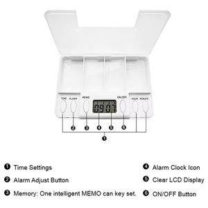 Une boîte à pilules électronique avec une fonction de rappel, adaptée aux personnes qui ont tendance à oublier de prendre leurs médicaments. - Product Image 2