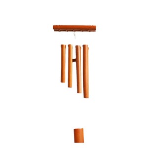 Campanas de Viento de Bambú Hechas a Mano con Acabado Natural, Adorno Colgante para Jardín Exterior, Estilo Chino, Forma Irregular - Product Image 5