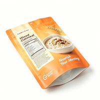 Sachet Doypack refermable personnalisé en MOPP/PET/PE pour l'emballage alimentaire, idéal pour le stockage de flocons d'avoine, avec protection barrière pour les snacks