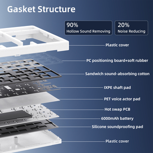 Clavier mécanique Zornher ZH980 <span class=keywords><strong>Black</strong></span> Spider Web avec interrupteurs <span class=keywords><strong>Gateron</strong></span>, rétroéclairage RGB, programmable, design silencieux pour - Product Image 6