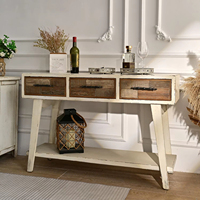 Accueil Table console en bois massif 3 tiroirs ferme Style rustique salon salle à manger entrée Design antique meubles de maison