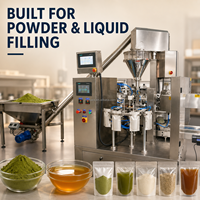 Machine d'emballage de poudre de boisson verte DEEPACK pour les changements de recettes avec dosage sélectionné et scellage de sachets préformés