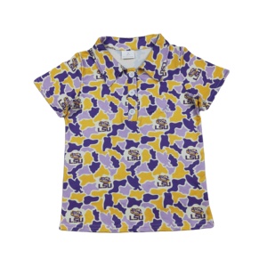 Camiseta Polo de Manga Corta para Niños, Diseño de Mascota Universitaria de Béisbol y Golf, Ropa de Verano para Hermanos, RTS Boutique - Product Image 1