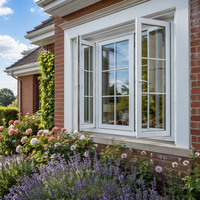 Ventanas de Aluminio Modernas de Estilo Americano, de Alta Eficiencia y Resistentes al Viento, Venta al por Mayor, Seguras y Duraderas