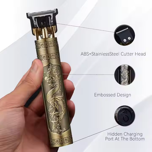 Máquina de Cortar Cabello Eléctrica Vintage Profesional, <span class=keywords><strong>Afeitadora</strong></span> y Recortadora para Hombres, Máquina de Corte de Barba USB - Product Image 3