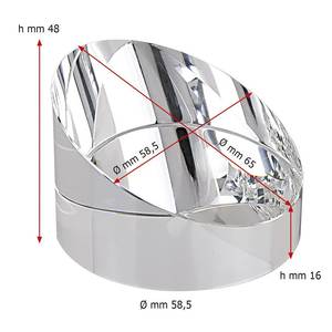 Prensapapeles de Cristal Transparente de 60x45 mm, Soporte para Cartas, Accesorio de Escritorio - Product Image 2