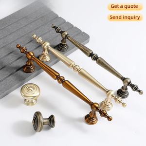 Juego de tiradores y pomos tradicionales para gabinetes, tiradores de cajón de <span class=keywords><strong>Zamak</strong></span> macizo, herrajes antiguos para armarios, venta al por mayor personalizada - Product Image 2