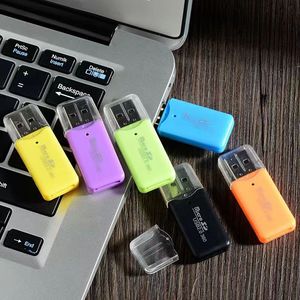 เครื่องอ่านการ์ด Micro SD USB 2.0 สำหรับแล็ปท็อป พลาสติกภายนอก 4 in 1 ช่องเสียบการ์ดหลายรูปแบบ เครื่องอ่านการ์ดหน่วยความจำ - Product Image 2