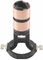 Support de balais de charbon pour anneau collecteur (dimensions : 15*6.6*9 / 48.5*9*27.3 X 2 anneaux), pour assemblages de collecteurs à anneau.