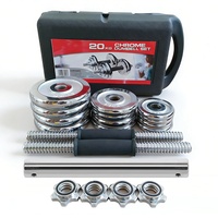 Ensemble d'haltères en fonte électro-plaquée de 15 kg, 20 kg, 30 kg, 50 kg, 55 kg, 58 kg