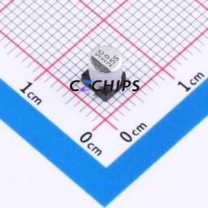 Condensador Electrolítico de Aluminio SMD VES100M1ETR-0405, D4xL5.3mm 10uF 20% 25V 4mm - Product Image 1