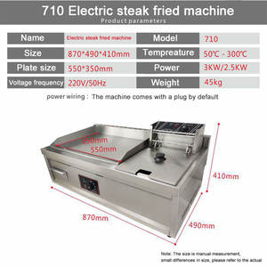 Friggitrice commerciale del ferro della stufa a <span class=keywords><strong>Gas</strong></span> In una piastra elettrica delle friggitrici a macchina per il ristorante veloce - Product Image 2