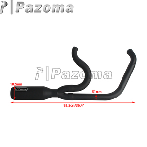 Tuyaux d'échappement soudés TIG pour Harley <span class=keywords><strong>M8</strong></span> Softail Low Rider S ST <span class=keywords><strong>Fat</strong></span> Street <span class=keywords><strong>Bob</strong></span> Standard Slim Deluxe 2018-2025 - Product Image 5