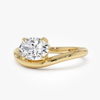 Bague de fiançailles solitaire ovale personnalisée de 3 carats en diamant de laboratoire, or massif 18 carats, certifiée IGI, couleur DEF CVD/HPHT