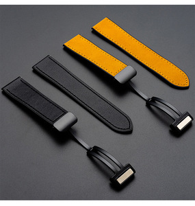 RYB Haute Qualité Boucle Magnétique Fermeture En <span class=keywords><strong>Cuir</strong></span> Silicone Remplacement Montre <span class=keywords><strong>Bracelet</strong></span> <span class=keywords><strong>Bracelet</strong></span> pour Samsung <span class=keywords><strong>Galaxy</strong></span> 20mm 22mm - Product Image 2