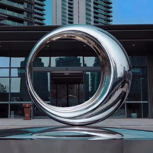 Stainless Steel Mirror Sculpture Animal Shape Outdoor Garden Decoration Freestanding Figure Art Piece - Product Image 5