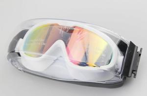 Lunettes de natation pour adultes, lunettes de natation à grande monture, HD, étanches, anti-buée, électro-plaquées, en silicone - Product Image 3