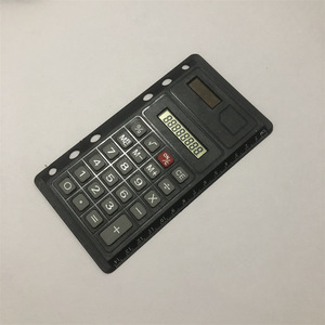 Laptop Six Hole Small Screen Calculator Black ABS Battery Powered For Accounting Bookkeeping Copying - Product Image 1