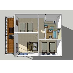 Casa Modular de Lujo 2025, 6 Dormitorios, Prefabricada, Impermeable, Nueva Tecnología, Modelo Inmobiliario para Gimnasio, Oficina y Baño - Product Image 1