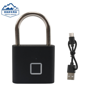 Candado con huella dactilar de aleación de zinc, cuerpo rectangular, IP65, resistente al agua, con un solo mecanismo de bloqueo para uso en exteriores - Product Image 1