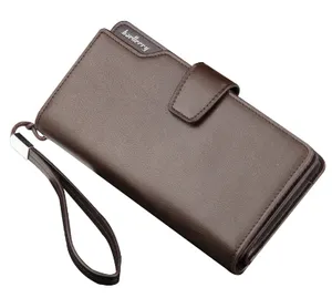 Baellerry-cartera rfid larga de diseñador para teléfono móvil, tarjetero, monedero de lujo minimalista de cuero pu para hombre, 2022