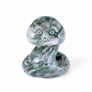 Bán buôn 2.5 inch tinh thể tự nhiên lớn Đầu Rắn điêu khắc Tay Chạm Khắc Đá Quý Chữa Bệnh thạch anh tím thủ công q-phong cách trang trí quà tặng - Product Image 4