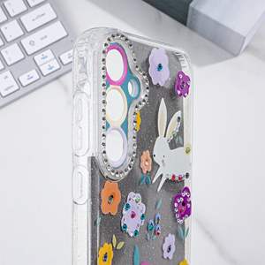 Custodia per cellulare con Glitter TPU + PC cartone animato con cinturino colorato per Samsung S24 S23 Fundas Al Por Mayor - Product Image 2