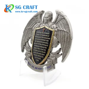 Moneda de metal con diseño personalizado para recuerdo, moneda con esmalte 3d, moneda conmemorativa de la Cruz Antigua, Caballero templario