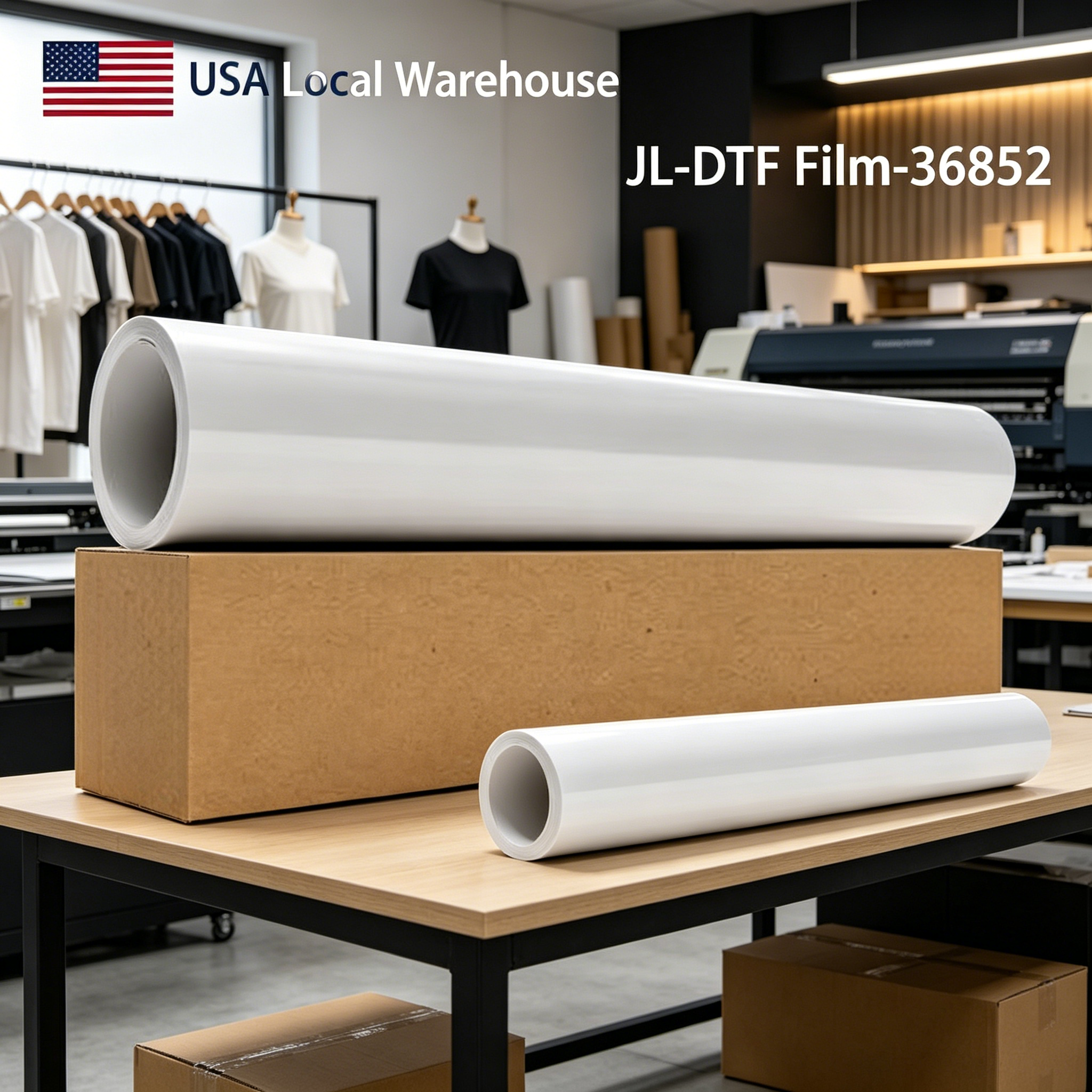 EliteTransfer DTF Transfer Film 45cm 60cm 10m Roll Instant Peel Double Sided for Custom T-shirt Heat Transfer