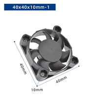 Kipas Aliran Aksial DC Desain Khusus 40x40x10mm Bantalan Bola Daya Tahan 70000 Jam Bilah Plastik Kipas Pendingin Udara 5V-24V