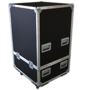 Professional Stackable Quad Line Array Mobility Speaker Flight Case with Wheels Carrying Aluminum case