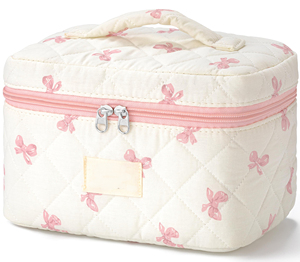 Makeup Cosmetic <b>Bag</b>, Large Quilted Travel Coquette Aesthetic Cute Floral Make up <b>Bag</b> for Women Toiletry <b>Bag</b> Organizer - Product Image 2