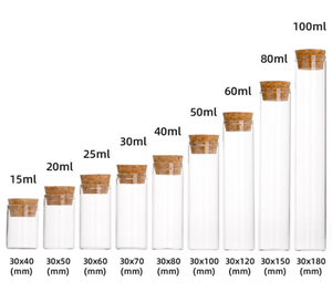 Tarro de vidrio de borosilicato decorativo 15ml-100mL Forma de cilindro de volumen vacío con tapa para uso en difusor - Product Image 6
