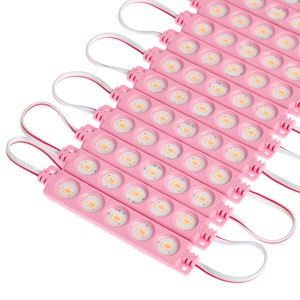 Module 5LED lumière 1.2W 12V DC couleur <span class=keywords><strong>rose</strong></span> pour camion extérieur camionnettes décoration boîte à lumière panneaux publicitaires avec ruban adhésif IP65 - Product Image 2