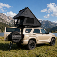 Carpa de Techo Rígida de Aluminio, Carpa Desplegable para Techo de Auto, para SUV, Camping y Viajes Todoterreno