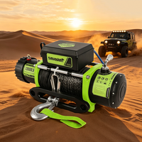 Treuil électrique sur mesure de 13000 LBS DC12V/24V avec corde en nylon et double télécommande pour le sauvetage automobile tout-terrain, fabriqué en Chine