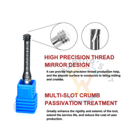 Fraise à queue Warrior's Bit personnalisable, support ODM/OEM, 3 dents, carbure monobloc haute précision 55HRC, 3 cannelures, filetage AITIN CNC