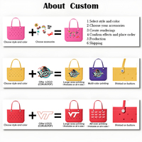 Sac fourre-tout en caoutchouc silicone fin et flexible, résistant à l'eau, sac de plage en caoutchouc, imprimé L, personnalisé, pour femme, en EVA, vente en gros, été
