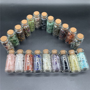 Bouteilles miniatures de copeaux de quartz naturel, pierres précieuses, avec copeaux de cristal de guérison Reiki à l'intérieur, artisanat en cristal - Product Image 2