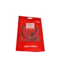 Sac d'emballage en plastique à fermeture éclair, pour câble Usb, personnalisé, pochette de rangement, chargeur de câble Usb, unités