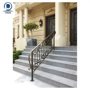 Desain Pagar Balkon Besi Baja Galvanis Aluminium Pagar Tangga Dalam Ruangan, Sistem Desain Pagar Tangga Aluminium