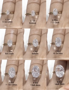 Diamants ovales de laboratoire HPHT en vrac pour la fabrication de bijoux 0,5 ct-5 ct certifiés IGI Couleur D - Product Image 5