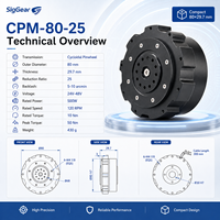 Motor de engranaje cicloidal compacto de 80MM, 120RPM, motores de reducción de 10Nm, actuador de juntas de Robot de alta precisión robótica